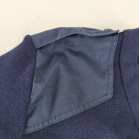 Wool sweater pullover jumper Eppaulets pilot patrol Military Commando Size 16 - Picture 4 of 12